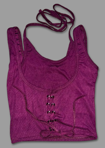 Lace-Up Halter Crop Top