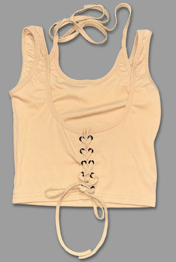 Lace-Up Halter Crop Top