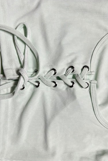 Lace-Up Halter Crop Top